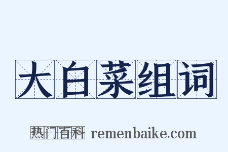 大白菜组词是什么意思的图片